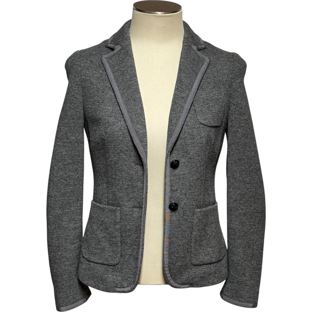 Banana Republic Italian Wool Blazer Jacket Gray 0
